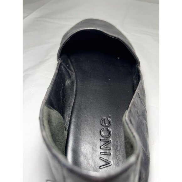 Vince Bogart grey Leather Flat Slide Slip-on $225 Size 8 - Picture 2 of 14